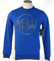 Hurley Signature Retreat Carl Blue Crew Neck Sweatshirt Sweater Mens NWT - $64.99