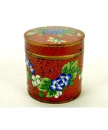 Chinese Cloisonne Enameled Copper Tea Canister, Vintage, Floral Pattern,... - £23.01 GBP