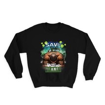 Ecolife Human Body Nature : Gift Sweatshirt Palm Trees Climate Friendly Go Green - £23.14 GBP