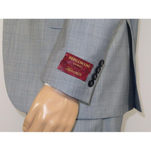 Men Suit BERLUSCONI Turkey 100% Italian Wool Super 180's 3pc Vested #Ber8 Gray image 5