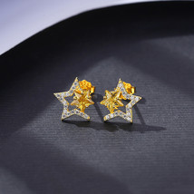 Japanese S925 Silver Micro-Inlaid Zircon Earrings 2022 New Women&#39;s Earrings Holl - £14.46 GBP
