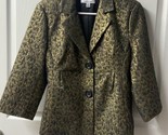 Joan Rivers Gold Metallic 2 Button Blazer with Notched Collar Womens Siz... - $24.70