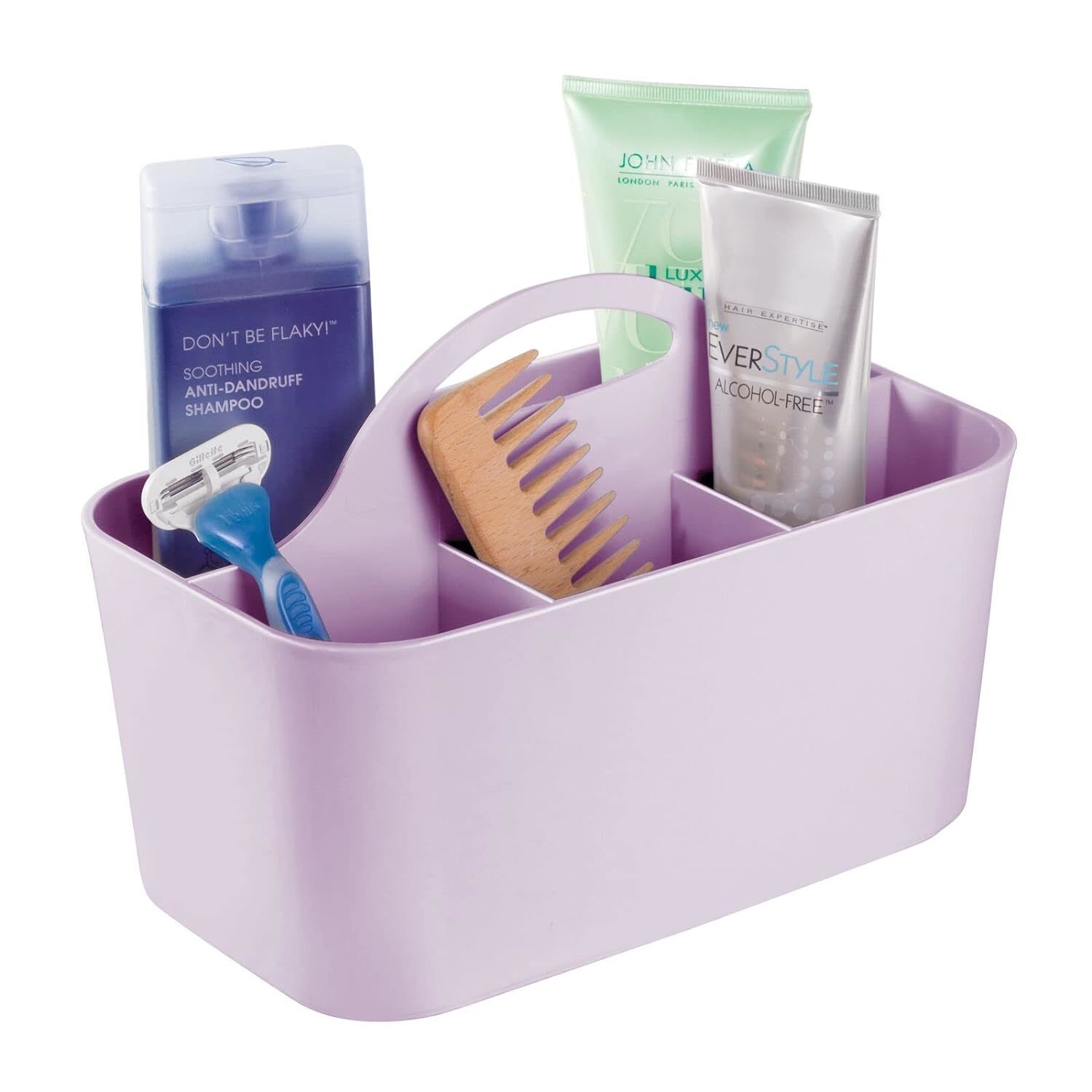mDesign Small Plastic Shower/Bath Storage Organizer Caddy Tote with Handle for D - £26.73 GBP