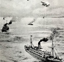 Seaplane Food Ships Air Convoy  1919 WW1 World War 1 Military Print DWS3C - £23.50 GBP
