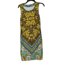 Joseph Ribkoff Floral Boho Tank Midi Dress Sleeveless Braid Neckline Small Women - £31.37 GBP
