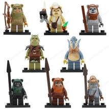 New 8Pcs Ewok Warrior Logray Teebo Tokkat Watto Wicket Star Wars Minifigure Toy  - £36.53 GBP