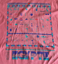 Vintage Egypt Hieroglyphic Alphabeta Wrangler 1990s T-shirt Size Medium - $561.08 MXN