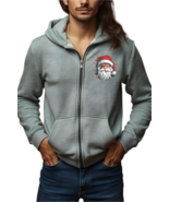 Autumn LeAnn Designs | Santa Claus Unisex Full Zip Hoodie - Christmas Zi... - $44.11