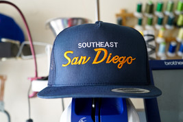 Southeast San Diego, Padres, California, SoCal, Embroidered Trucker Hat - £27.17 GBP