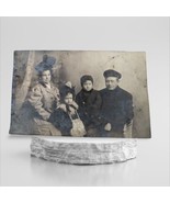 Vintage Antique Early Photo RPPC Man Woman Children 1910&#39;s AZO To Mrs Clara - £7.41 GBP
