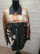 Indigo Moon Womens Sz 1XL Jean tribal  Dressy Fall Jacket RARE Embroider... - $34.81