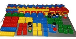 Lego Duplo 80 Pieces Total 12 Train Bases People  Vintage - £35.97 GBP