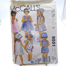 Vintage Sewing PATTERN McCalls 9551, Childrens 1985 Toddler Dress or Jumper - £9.31 GBP