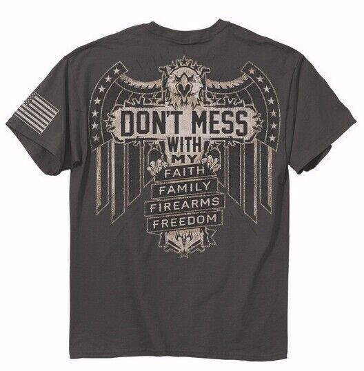Don't Mess Faith Family Firearms & Freedom Short Sleeve T-Shirt NEW Free Ship