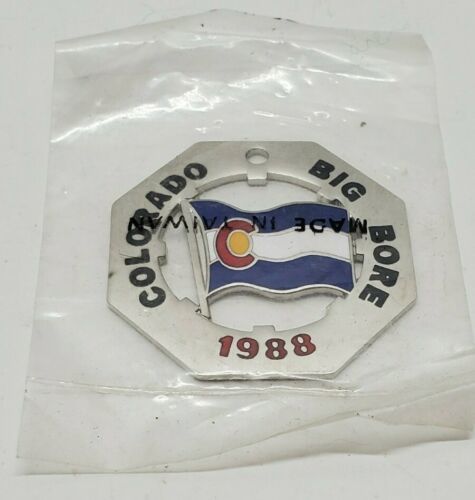 Vintage 1988 Colorado Flag Big Bore Medal Badge Pendant Rare Estate Coll... - $7.84