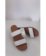 Universal Thread Women&#39;s Sandals Size 7.5 Cream Off White Open Toe Flat ... - $218.97 MXN