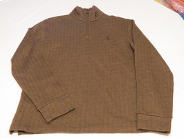 Polo Ralph Lauren 1/4 zip long sleeve shirt S small Mens brown fleece zi... - £51.27 GBP