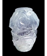 Antique Opalescent GOOFUS Glass Relief Embossed Cabbage Rose Pickle Jar ... - $18.80