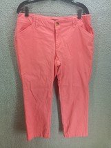 Lee Capri Pants Womens Plus Size 12M  Relaxing Fit  Mid Rise Coral - $21.78