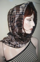 Women&#39;s Ladies Winter Wrap Animal Print Pattern Velvet Head Neck Collar Scarf - £15.97 GBP