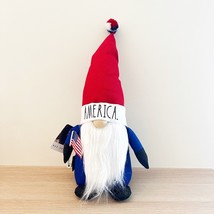 Rae Dunn 20&quot; Gnome “America” 4th of July USA Flag Plush Star Patriotic NWT - £19.46 GBP