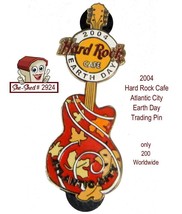 Hard Rock Cafe 2004 Atlantic City Earth Day Guitar Trading Pin - £15.67 GBP