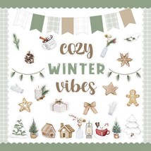 109Pcs Cozy Winter Vibes Bulletin Board Classroom Decoration Set, Christ... - £26.27 GBP