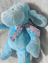 GANZ HE9835 Polyester Fiber 11 Inch Blue Tie Dye Lambie With A Satin Bow image 3