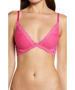 NATORI 730023 Feathers Underwire Contour Bra Sz 34C Electric Pink - $42.52
