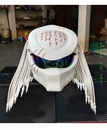 WHITE CUSTOM PREDATOR MOTORCYCLE HELMET - $675.36 CAD