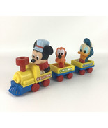 Mickey Mouse Engineer Mickey&#39;s Wind Up Toy Train ILLCO Disney Vintage 19... - £23.32 GBP