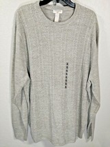 Men&#39;s Khaki Crew Neck Sweater Easy Care Soft Touch Size XXL 2X NWT - £13.30 GBP