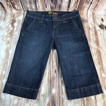 Kut from the Kloth Womens Size 4 Blue Jean Bermuda Denim Long Shorts 30x... - $28.49