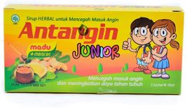 Antangin Junior Herbal Syrup with Honey 5 sachets @ 10 ml, 4 Boxes - £40.04 GBP