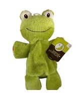 Animal Adventure Frog Plush Doll Flat Floppy Knit Baby Lovey Toy w Tag 2016 - $9.89