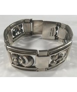 Christian F Heise Sterling Silver Handmade Abstract Station Bracelet Unique - $1,187.98