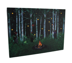 Scratch &amp; Dent Catching Forest Fireflies Printed Canvas Wall Hanging - £16.29 GBP