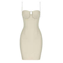Summer Tights Bandage Sexy Dress Sling Diamond Tube Top Party Dress - £25.31 GBP