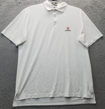 Peter Millar Polo Shirt Mens Large White Summer Boardwalk Comfort High L... - $20.32