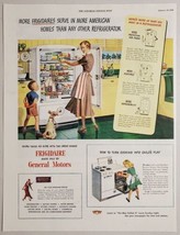 1948 Print Ad Frigidaire Refrigerator Freezers Mom & Boy with Dog in Kitchen - $15.28