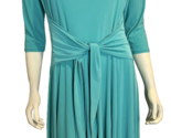 Boston Proper Green Knit 3/4 Sleeve Fit and Flare Dress Size L - $18.99