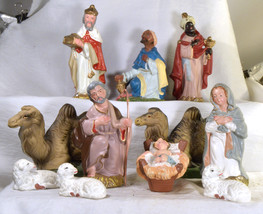 #3005 Old Retro Nativity - made in Japan - 11 pieces 4 3/4&quot; tll - $40.00