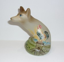 Fenton Glass Folk Art Rooster Sunrise Chicken Fox Figurine Ltd Ed #14/19... - $173.15