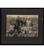 CABINET CARD Photo * GROUP SCHOOL CHILDREN taken outside no names no location - $14.95