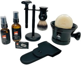 G.B.S Men&#39;s Shaving Set, Short Handle Heavy-duty Rubber Coated DE Razor and Mug, - £77.89 GBP