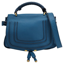 Chloe Medium Marcie Top Handle Bag In Leather Women Blue One Size - $467.40