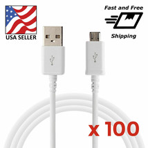 Wholesale Bulk 100 Pcs White Micro Usb Charger Cable Cords For Samsung Lg Htc - £51.95 GBP