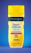 NEUTROGENA Beach Defense Sunscreen Lotion Water Sun Broad Spectrum SPF 3... - £7.75 GBP