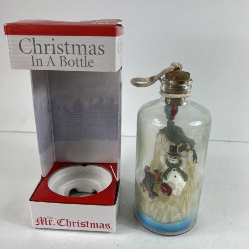 Mr. Christmas 2003 Singing Snowman In A Bottle Song "Get A Job" Needs Battery - $14.85