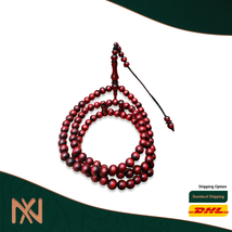 99 red string BAHAR root prayer beads dim 7mm tasbih - £71.87 GBP